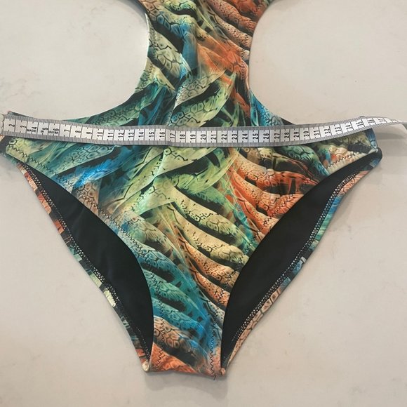 Multicolor One Piece Swimsuit - Picture 3 of 12